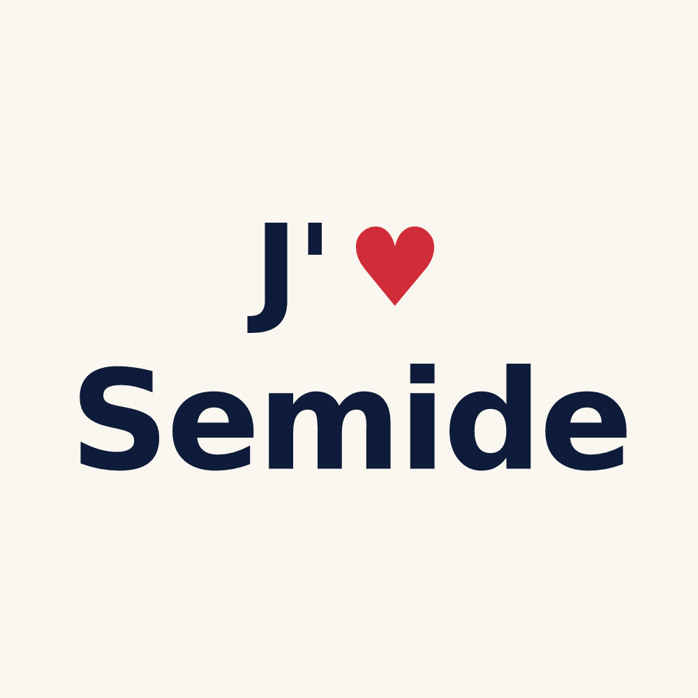 Tasse personnalisée Semide — design J'aime Semide