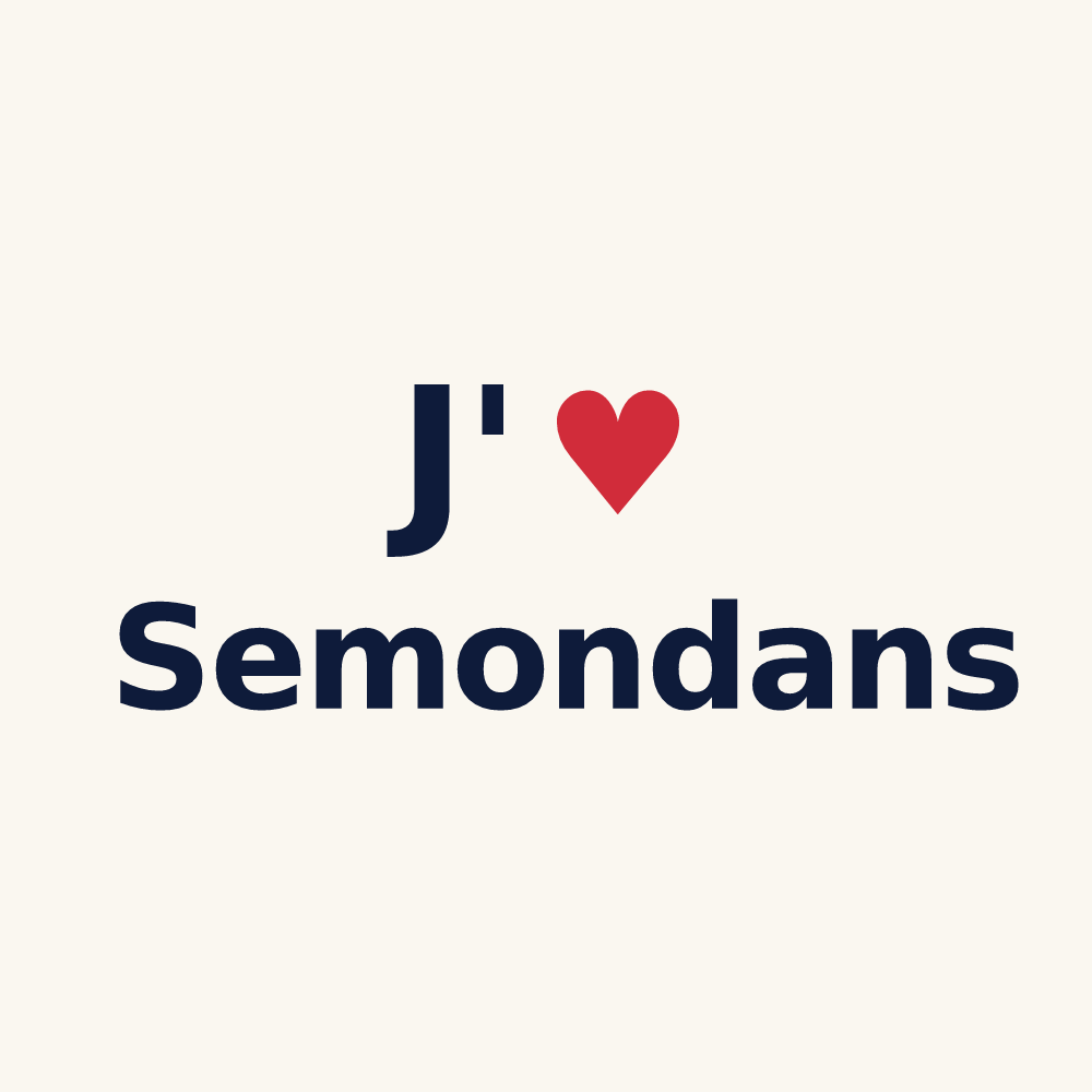 Tasse personnalisée Semondans — design J'aime Semondans