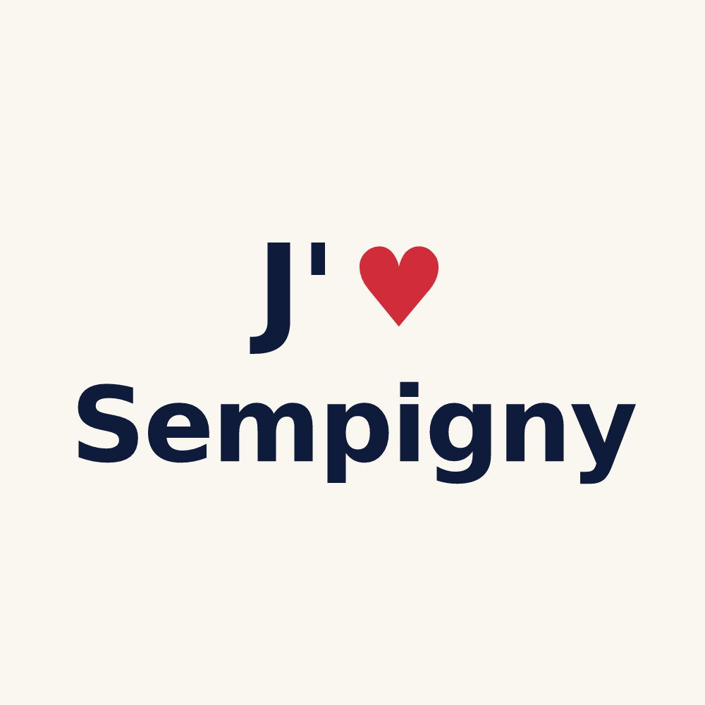 Tasse personnalisée Sempigny — design J'aime Sempigny