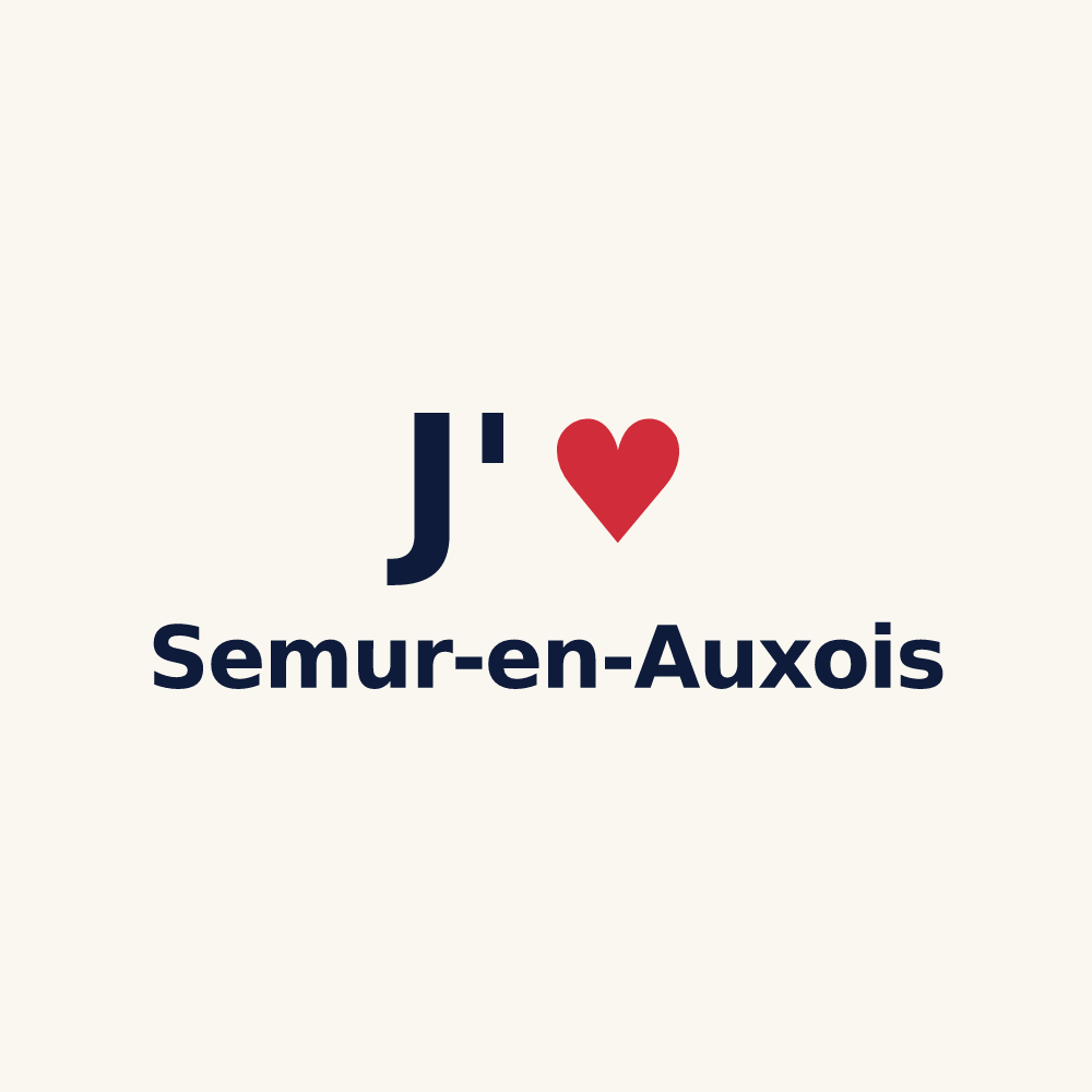 Tasse personnalisée Semur-en-Auxois — design J'aime Semur-en-Auxois