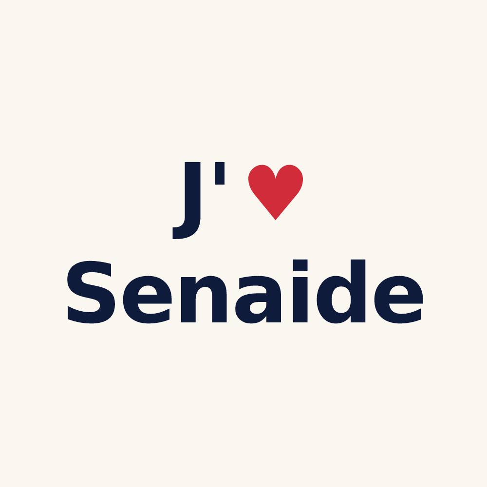 Tasse personnalisée Senaide — design J'aime Senaide