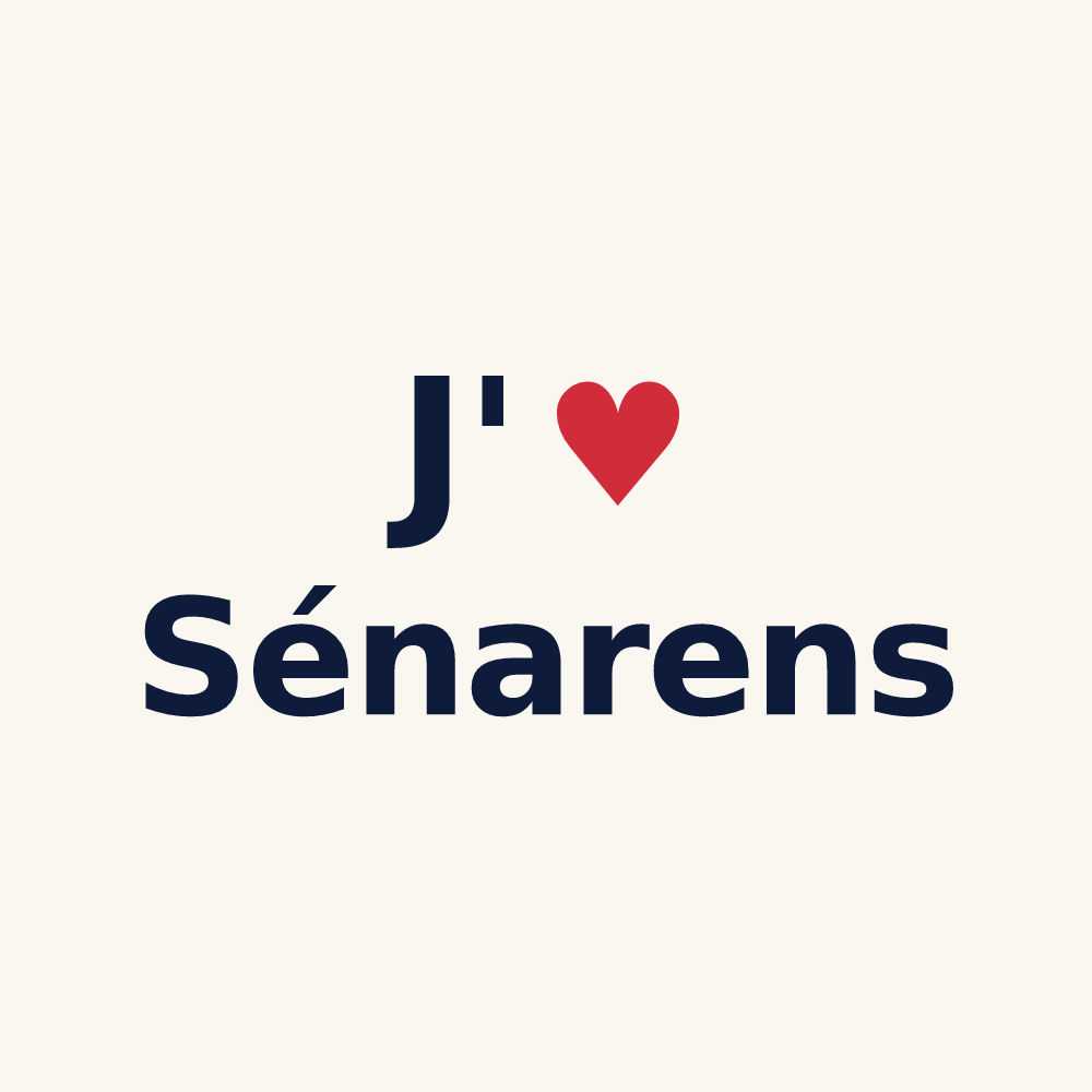 Tasse personnalisée Sénarens — design J'aime Sénarens