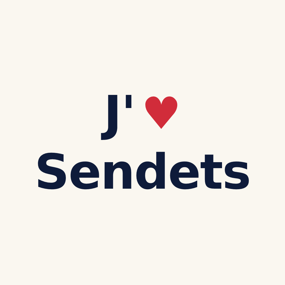Tasse personnalisée Sendets — design J'aime Sendets