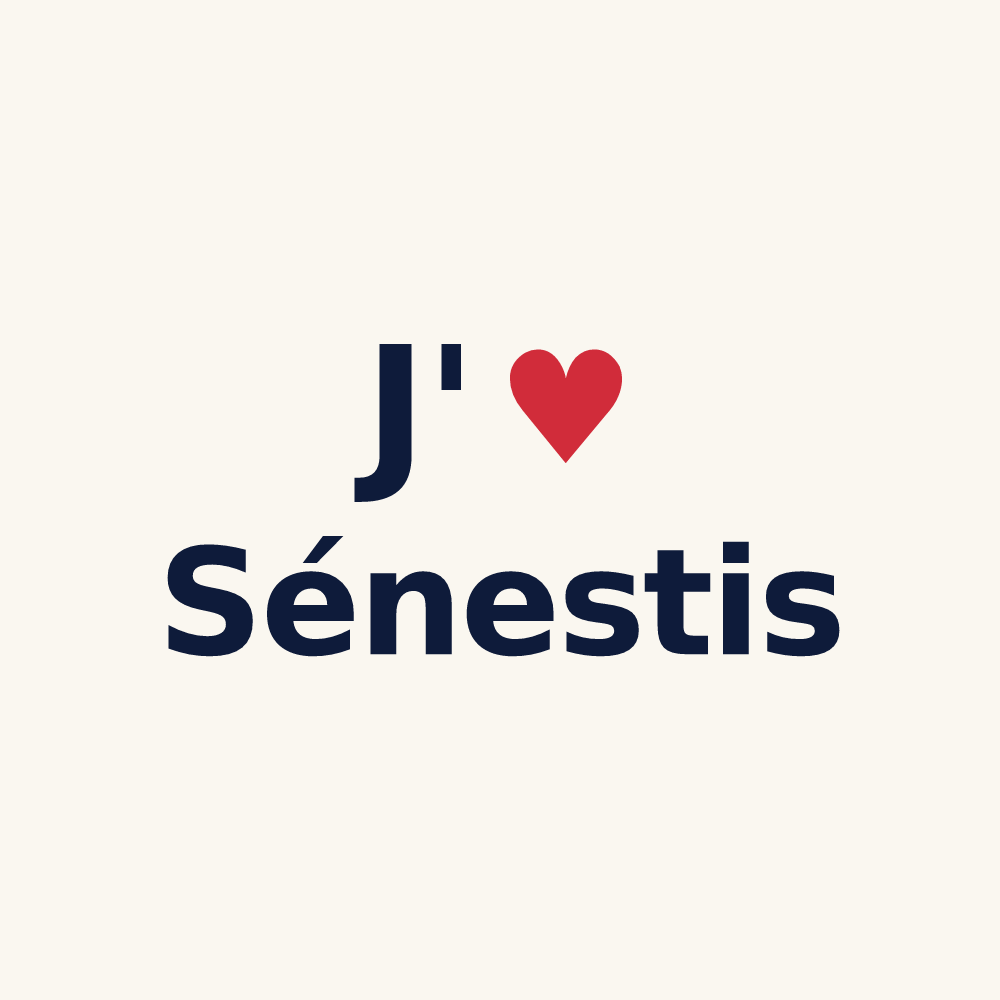 Tasse personnalisée Sénestis — design J'aime Sénestis
