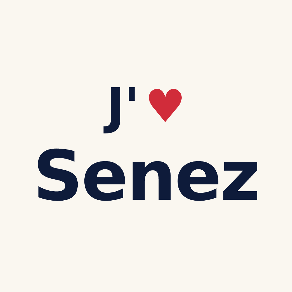Tasse personnalisée Senez — design J'aime Senez