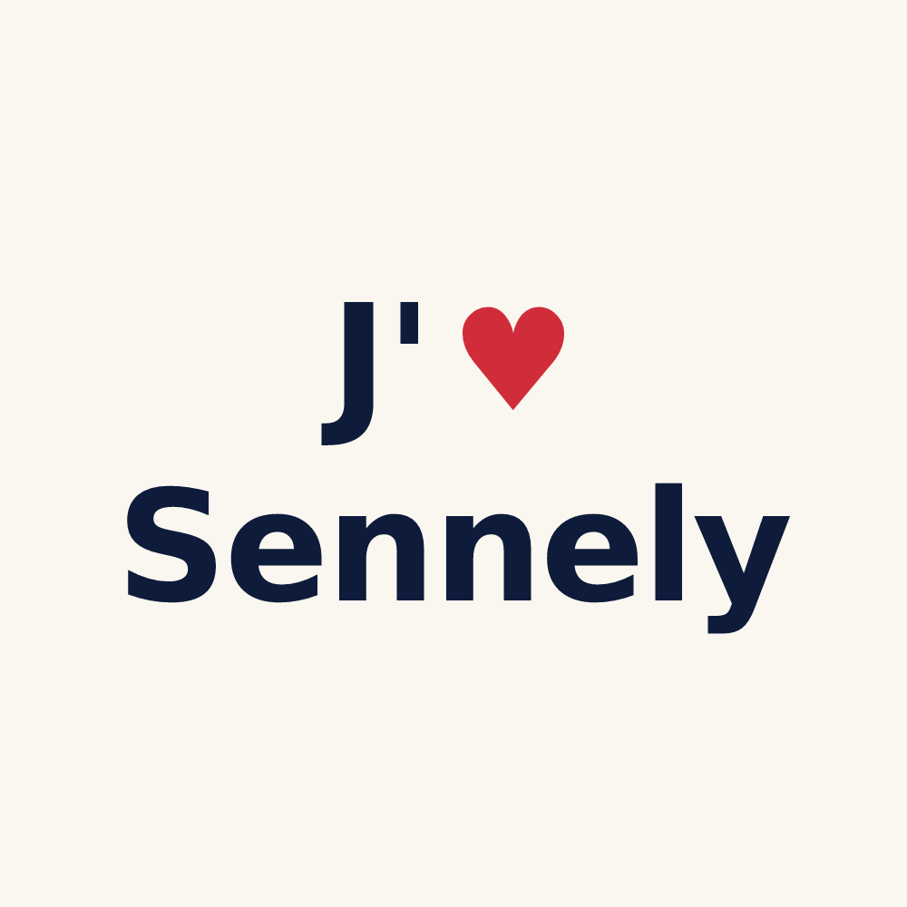 Tasse personnalisée Sennely — design J'aime Sennely