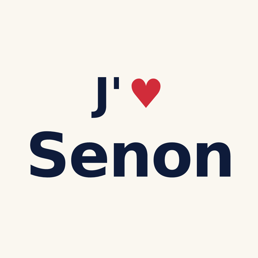 Tasse personnalisée Senon — design J'aime Senon