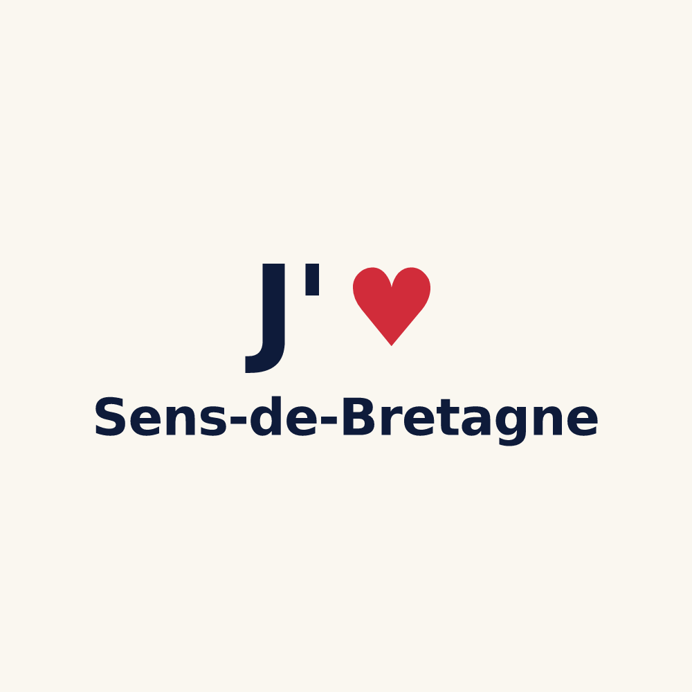 Tasse personnalisée Sens-de-Bretagne — design J'aime Sens-de-Bretagne