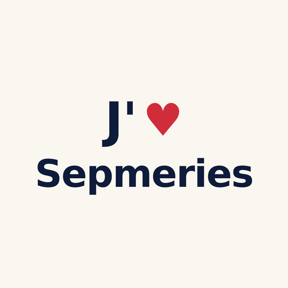 Tasse personnalisée Sepmeries — design J'aime Sepmeries