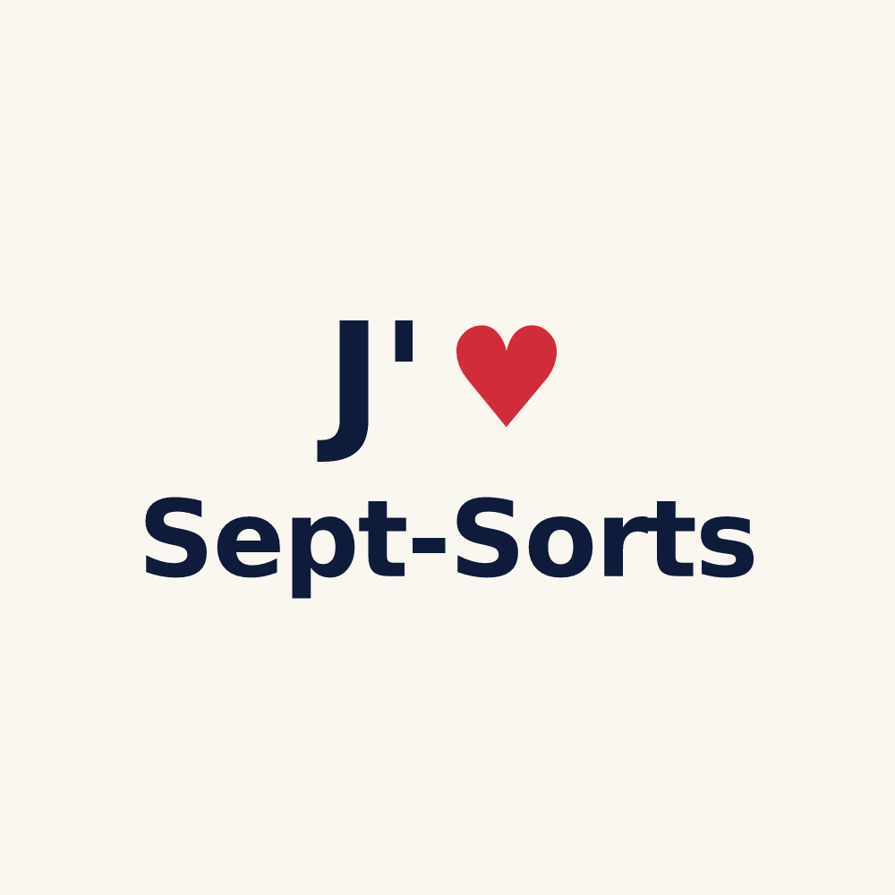 Tasse personnalisée Sept-Sorts — design J'aime Sept-Sorts