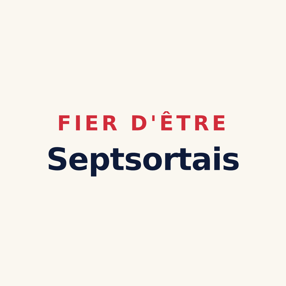 Tasse « Fier d'être Septsortais » — design pour Sept-Sorts