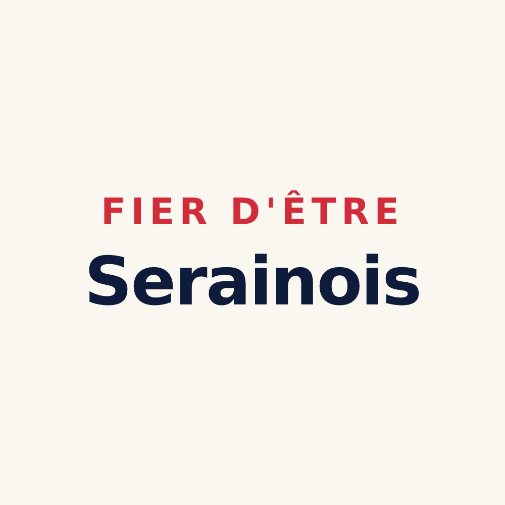 Tasse « Fier d'être Serainois » — design pour Serain