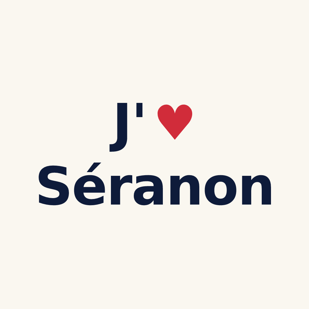 Tasse personnalisée Séranon — design J'aime Séranon