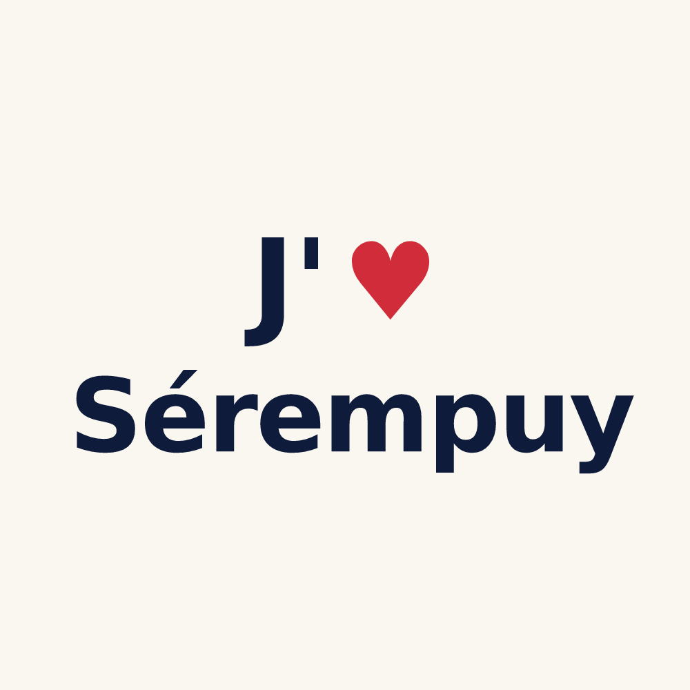 Tasse personnalisée Sérempuy — design J'aime Sérempuy