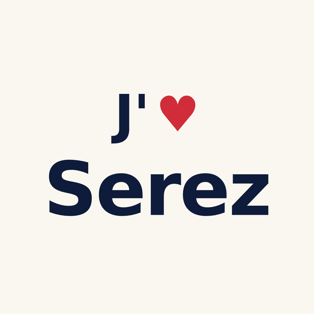 Tasse personnalisée Serez — design J'aime Serez