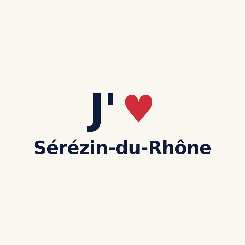 Tasse personnalisée Sérézin-du-Rhône — design J'aime Sérézin-du-Rhône
