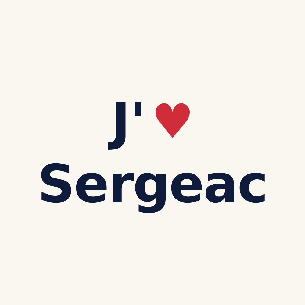Tasse personnalisée Sergeac — design J'aime Sergeac