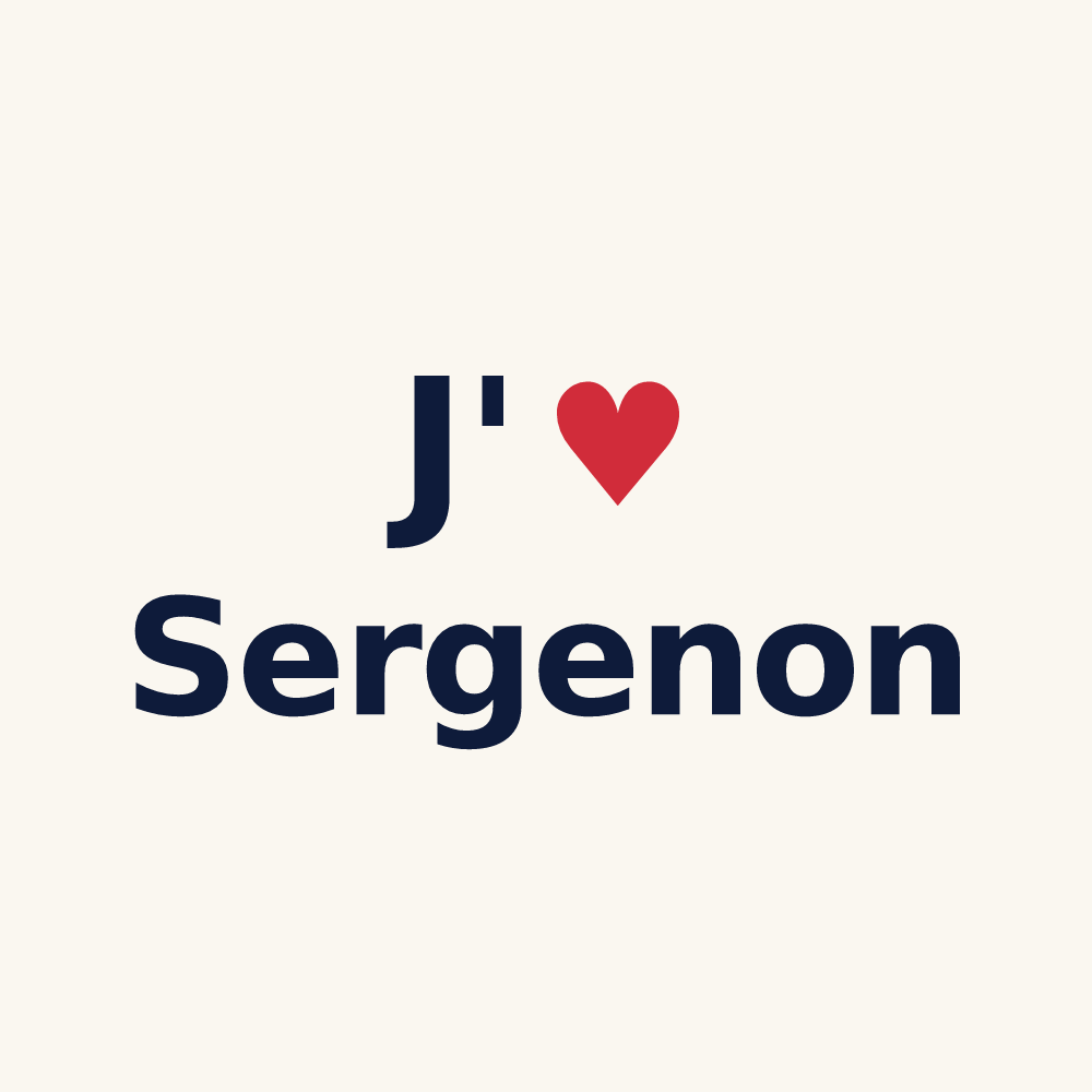 Tasse personnalisée Sergenon — design J'aime Sergenon