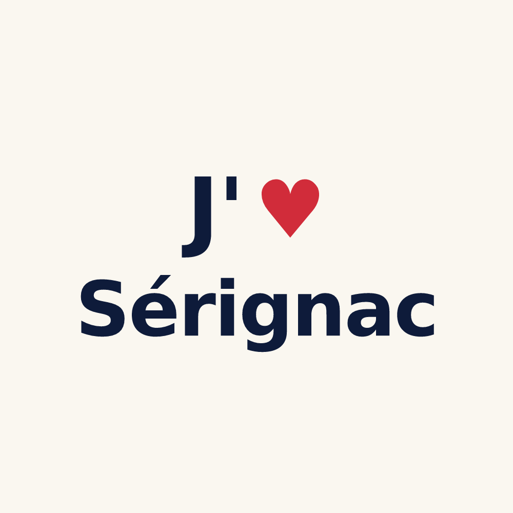 Tasse personnalisée Sérignac — design J'aime Sérignac