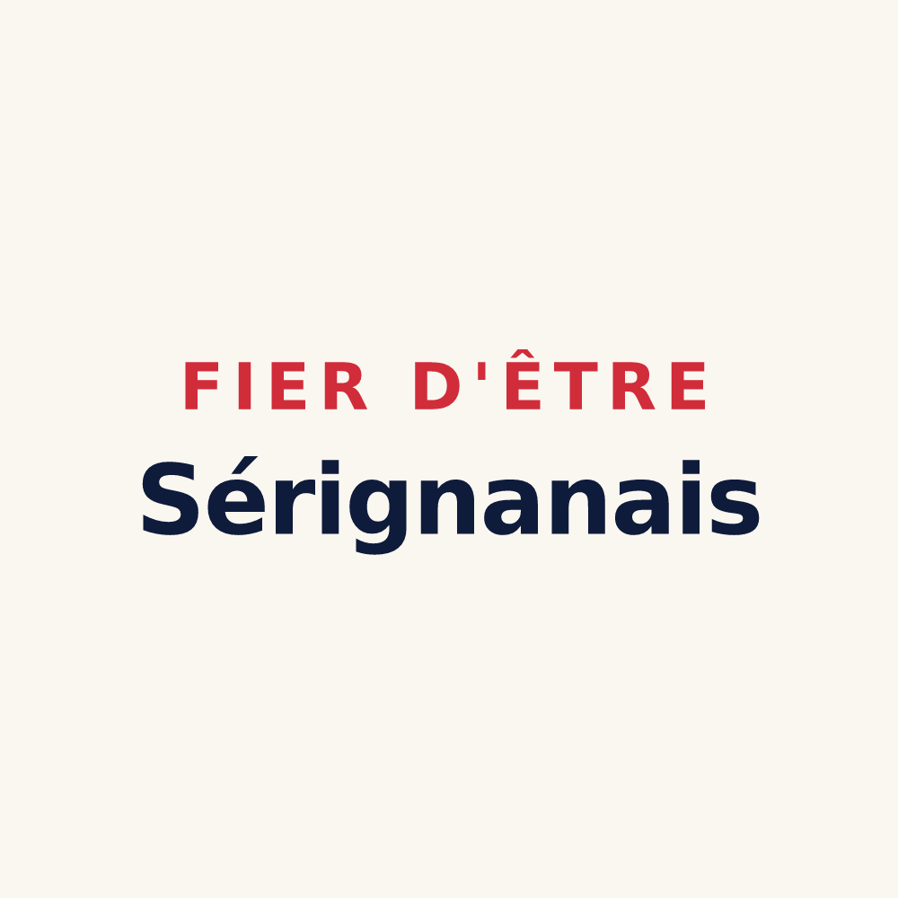 Tasse « Fier d'être Sérignanais » — design pour Sérignan-du-Comtat