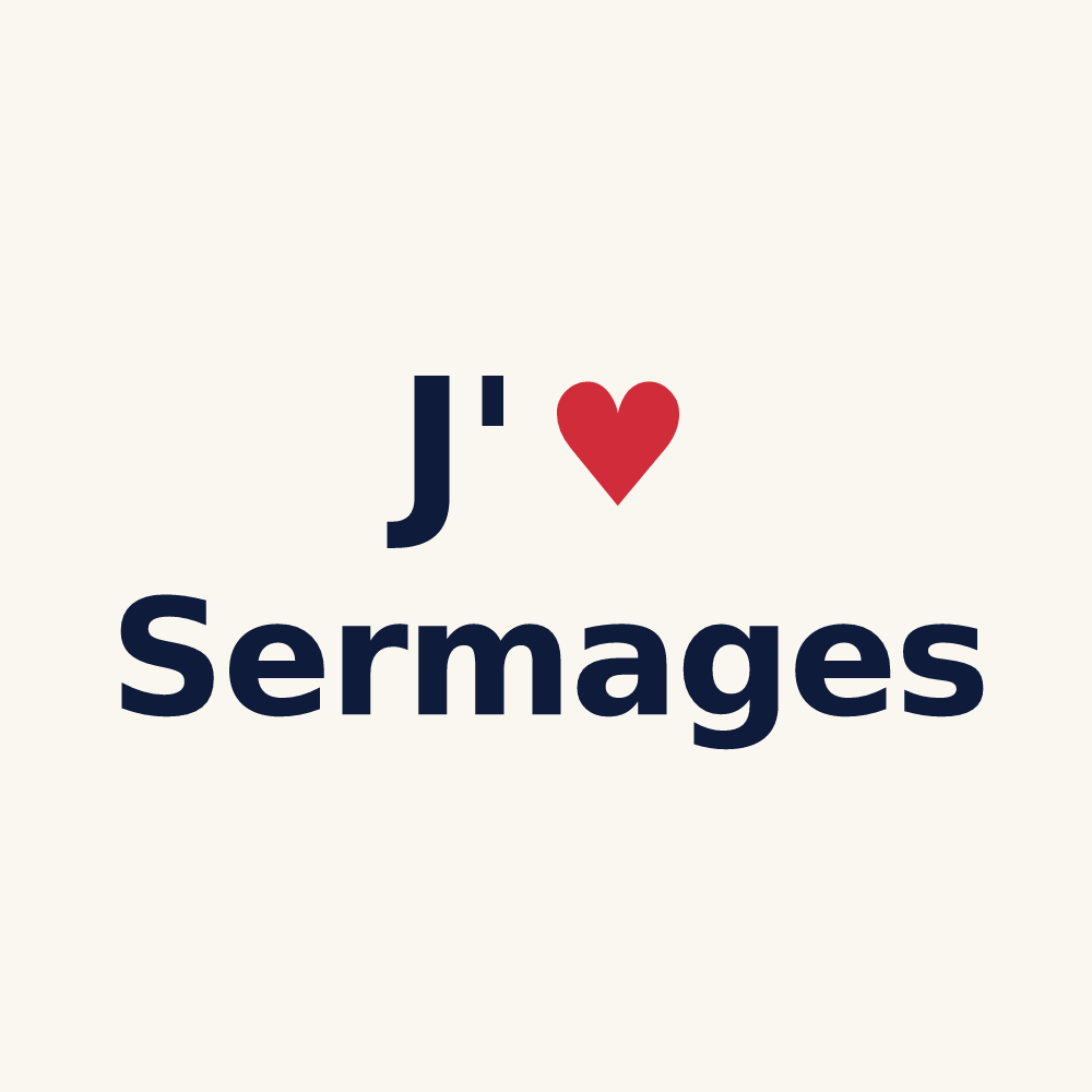 Tasse personnalisée Sermages — design J'aime Sermages