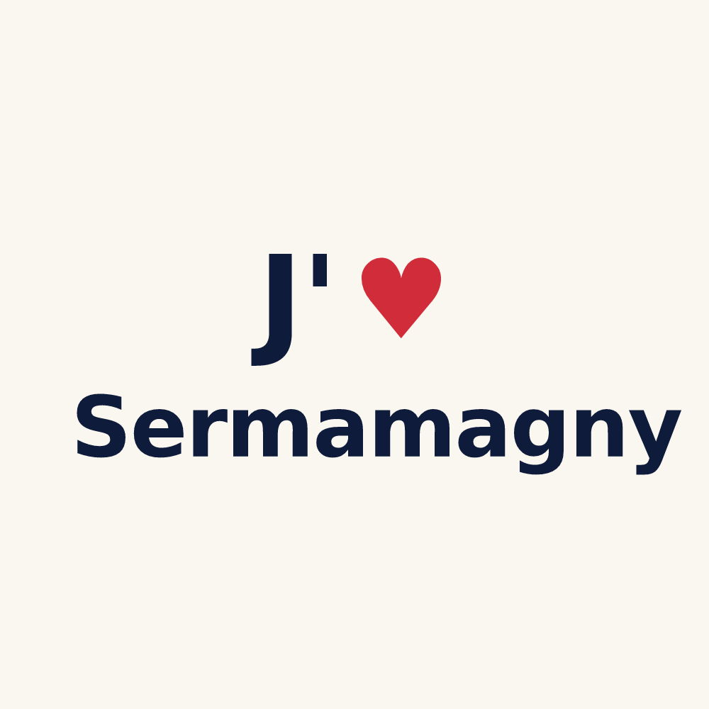 Tasse personnalisée Sermamagny — design J'aime Sermamagny