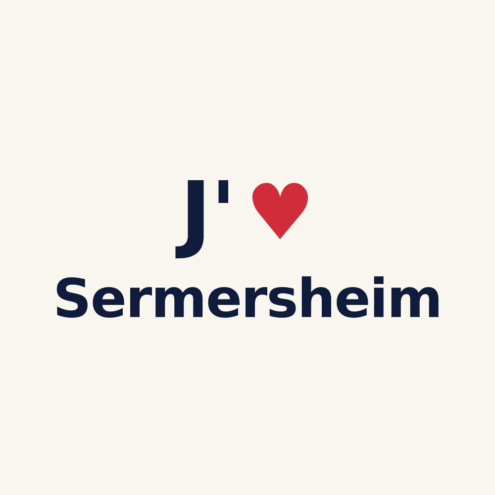 Tasse personnalisée Sermersheim — design J'aime Sermersheim