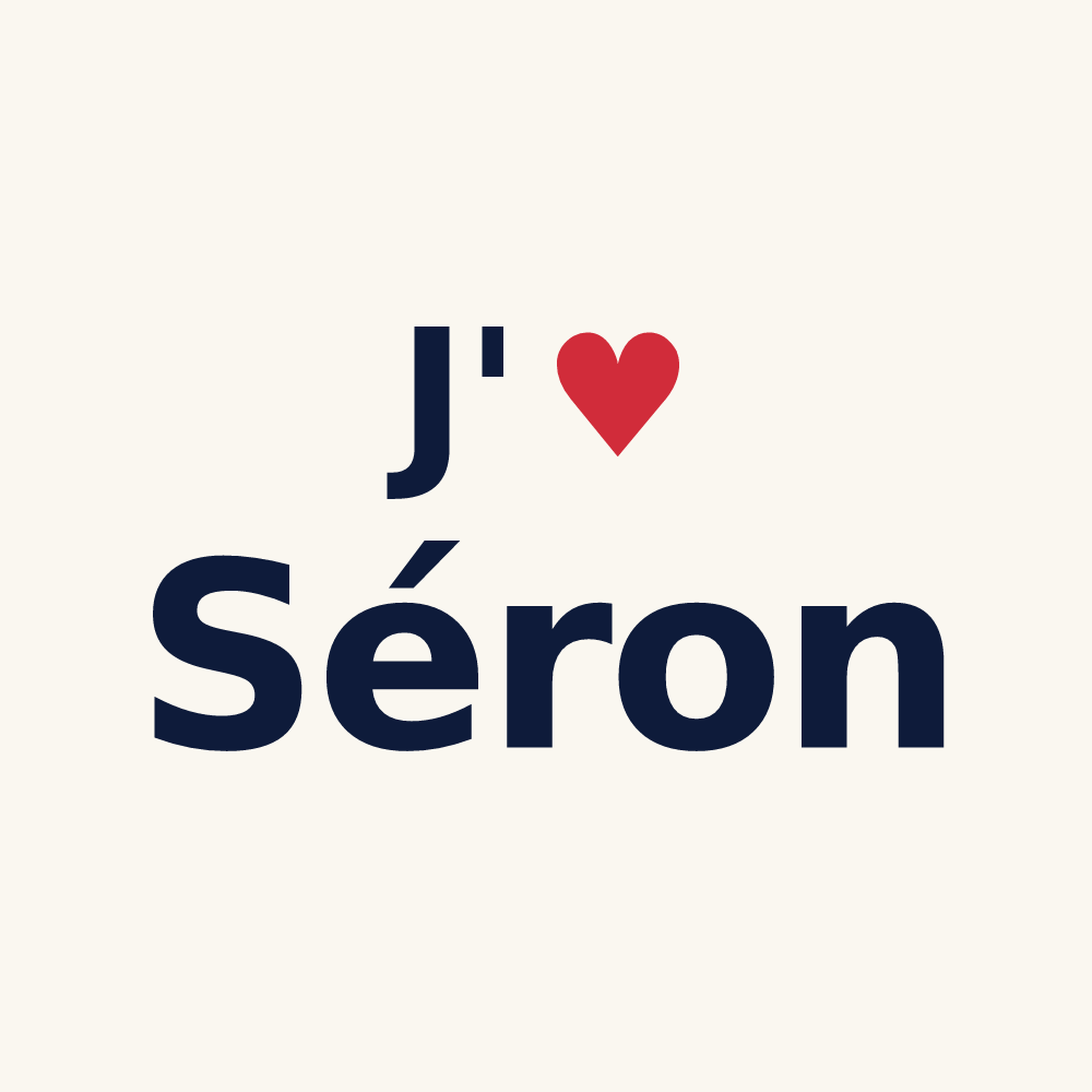 Tasse personnalisée Séron — design « J'aime Séron » imprimé sur la tasse