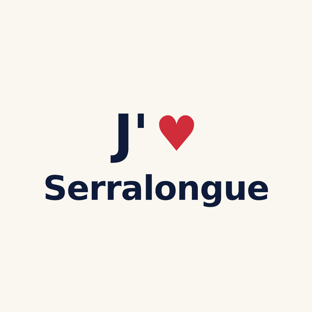 Tasse personnalisée Serralongue — design J'aime Serralongue