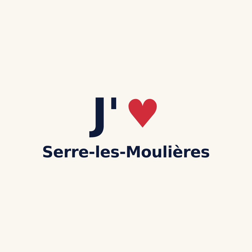 Tasse personnalisée Serre-les-Moulières — design J'aime Serre-les-Moulières