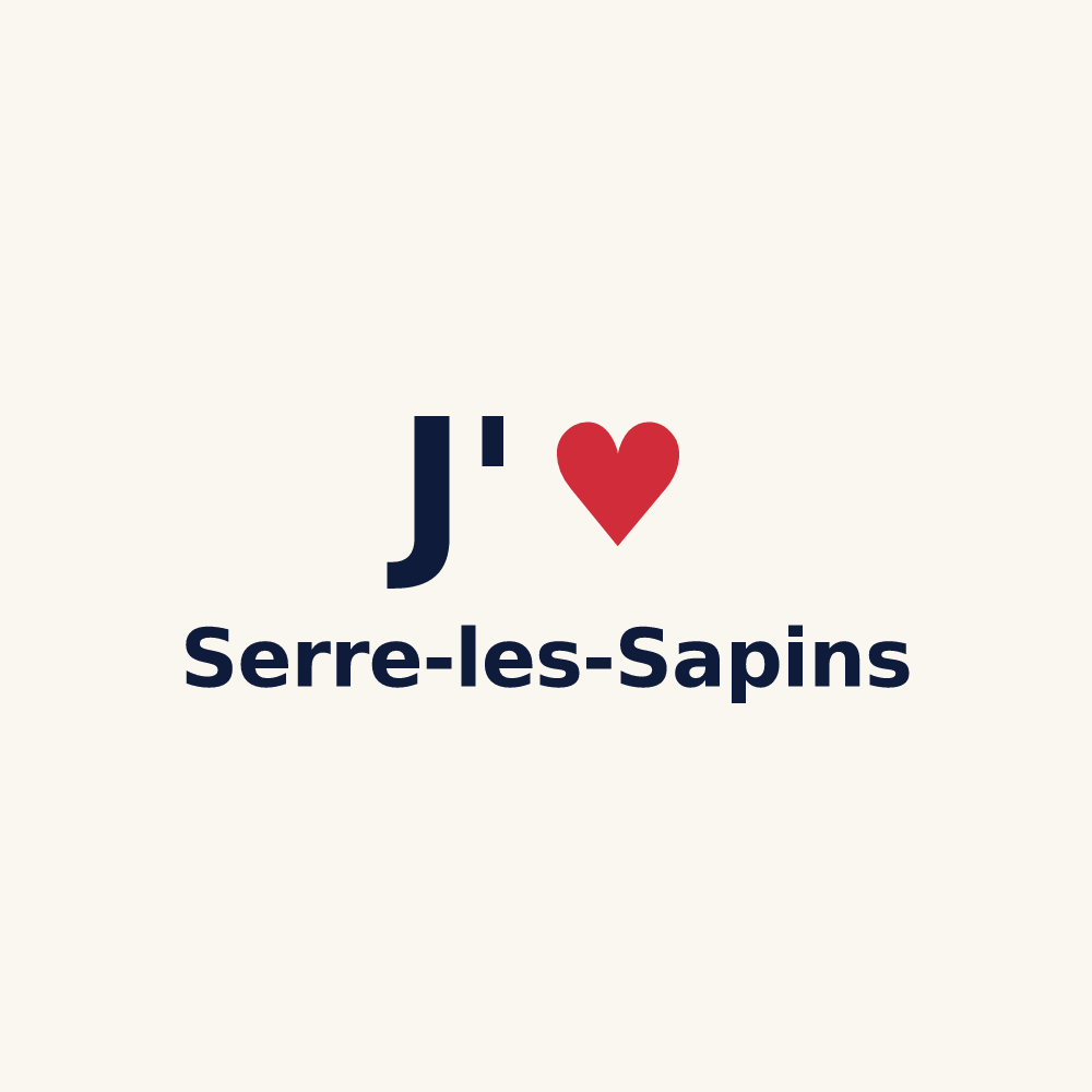 Tasse personnalisée Serre-les-Sapins — design J'aime Serre-les-Sapins