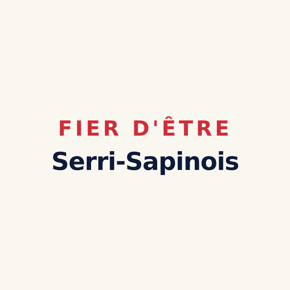 Tasse « Fier d'être Serri-Sapinois » — design pour Serre-les-Sapins