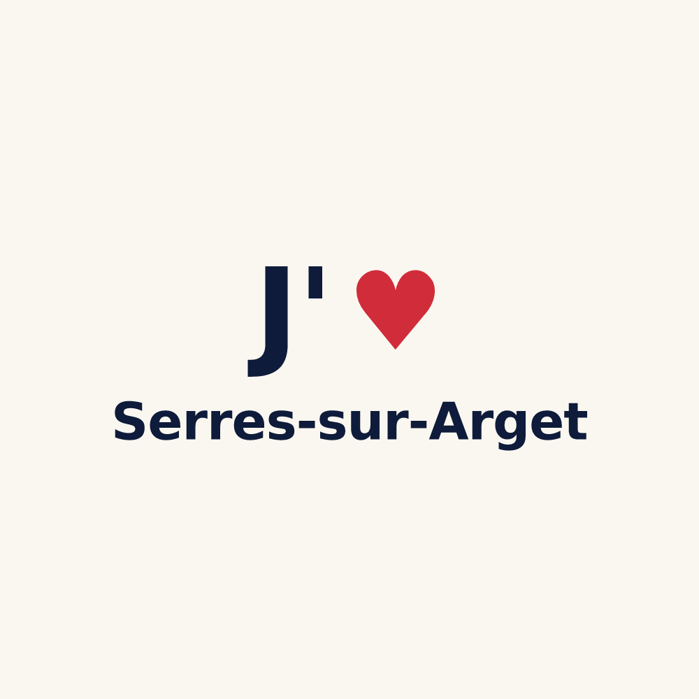 Tasse personnalisée Serres-sur-Arget — design J'aime Serres-sur-Arget
