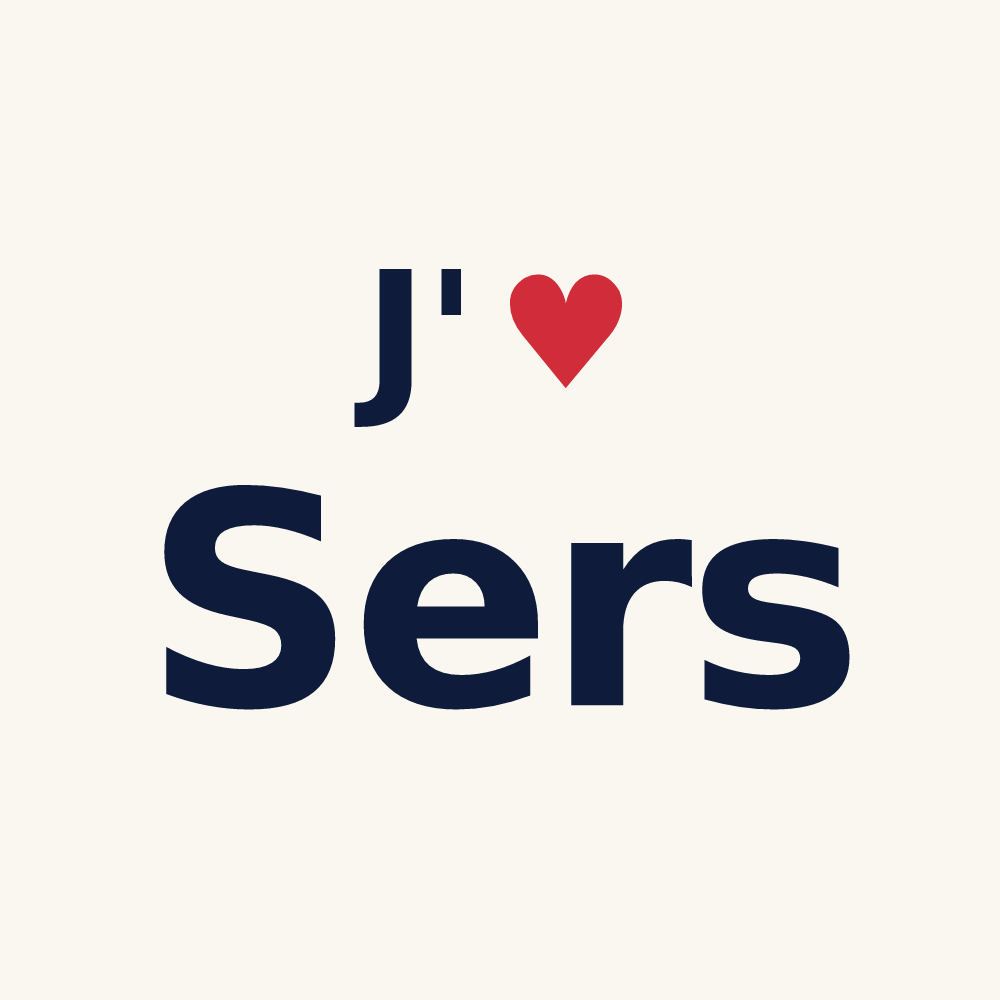 Tasse personnalisée Sers — design J'aime Sers