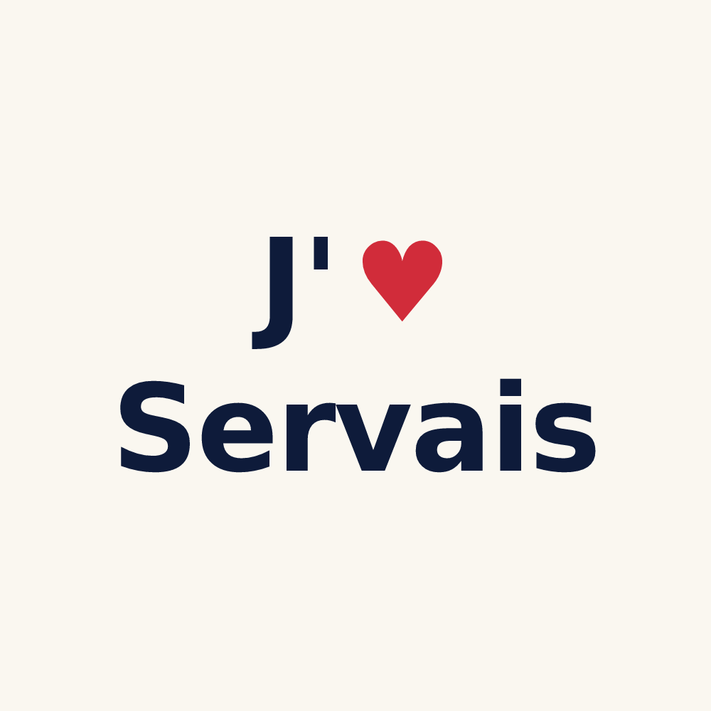 Tasse personnalisée Servais — design J'aime Servais