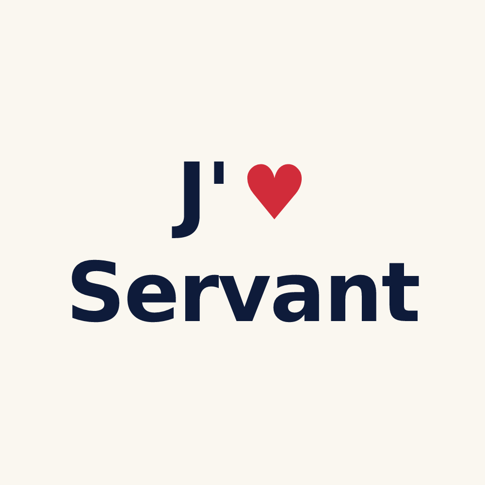 Tasse personnalisée Servant — design « J'aime Servant » imprimé sur la tasse