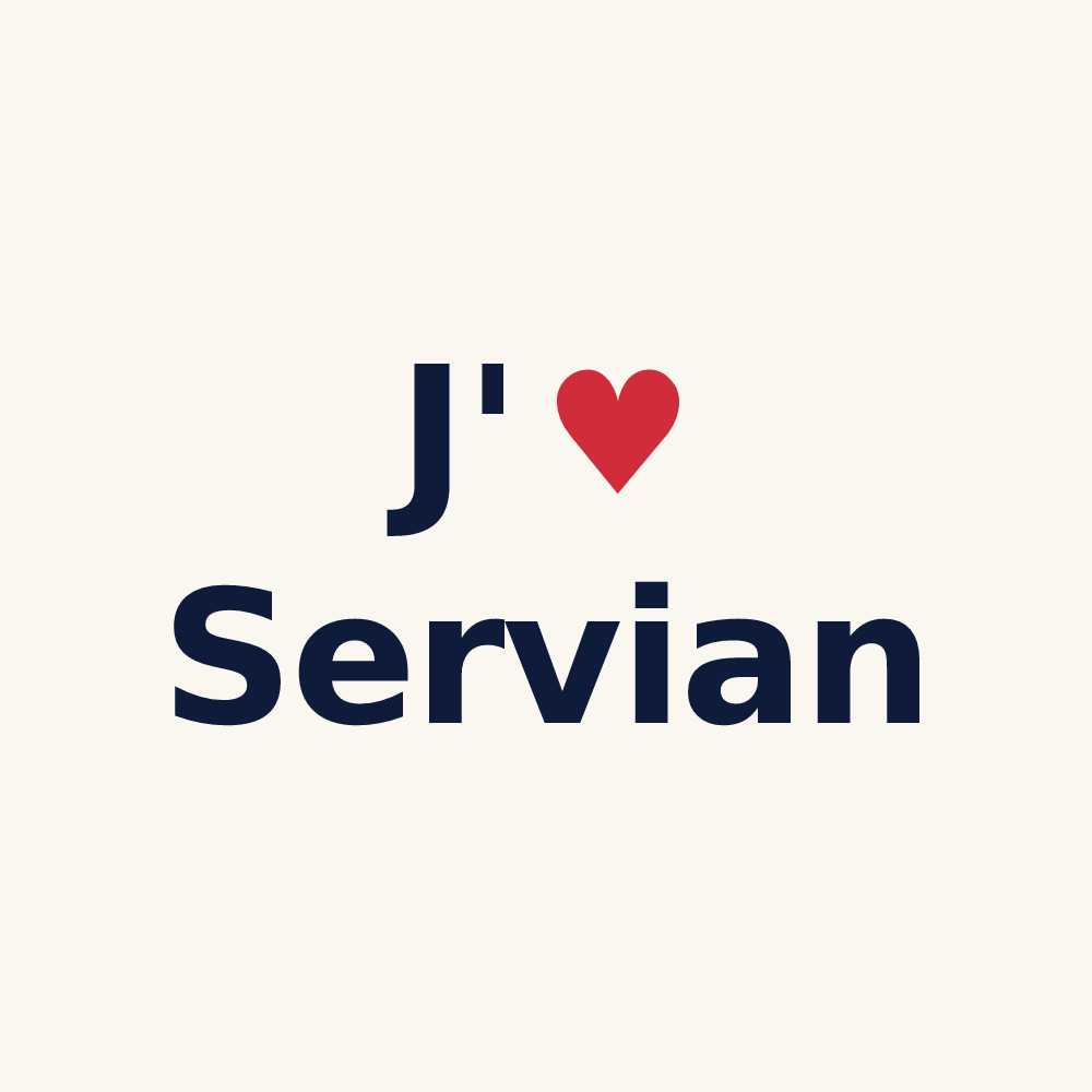 Tasse personnalisée Servian — design J'aime Servian