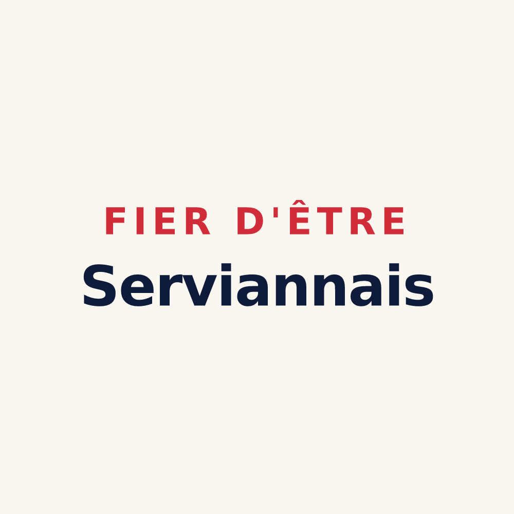 Tasse « Fier d'être Serviannais » — design pour Servian
