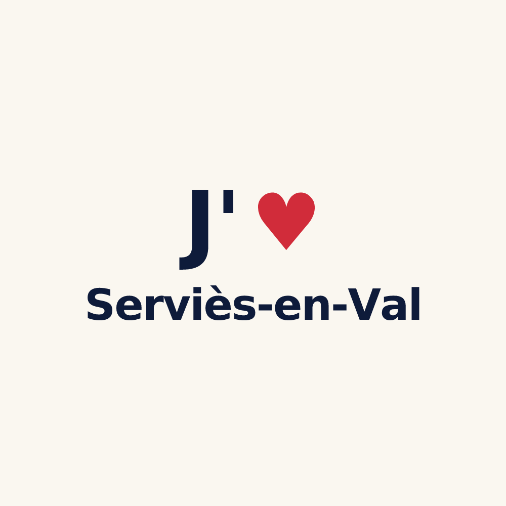 Tasse personnalisée Serviès-en-Val — design J'aime Serviès-en-Val