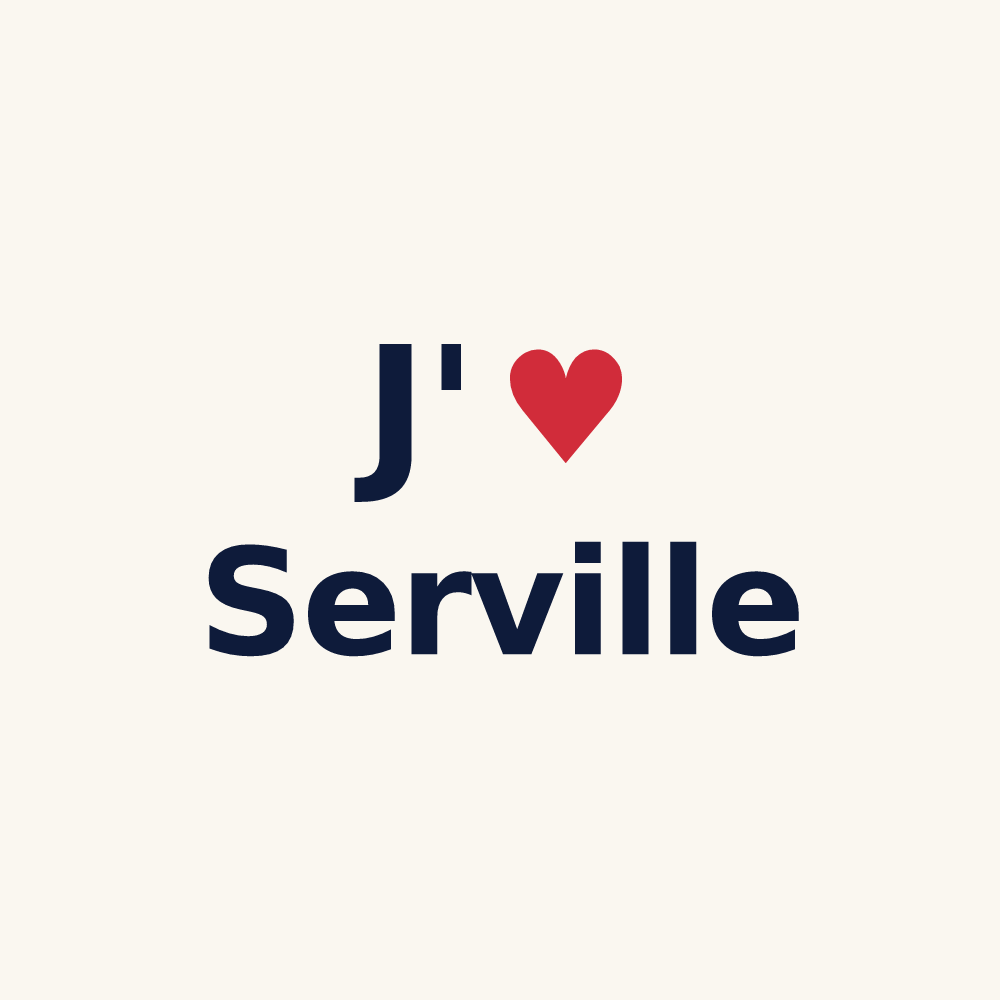 Tasse personnalisée Serville — design J'aime Serville