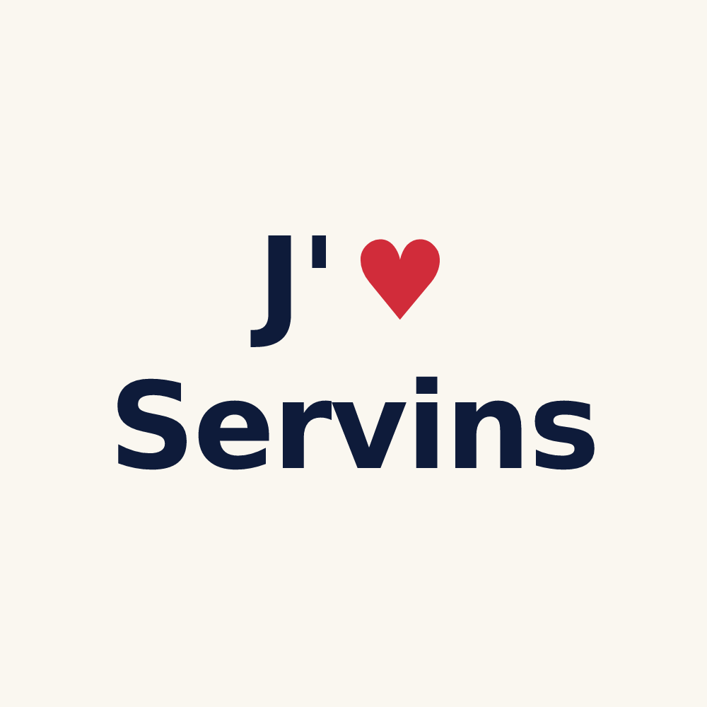 Tasse personnalisée Servins — design J'aime Servins