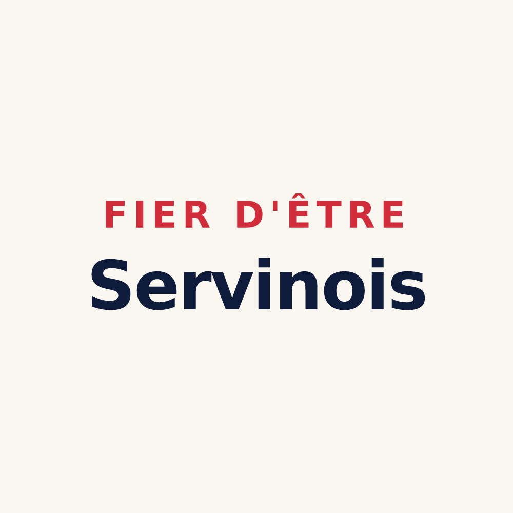Tasse « Fier d'être Servinois » — design pour Servins
