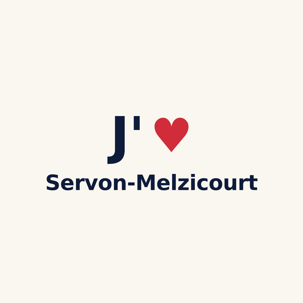 Tasse personnalisée Servon-Melzicourt — design « J'aime Servon-Melzicourt » imprimé sur la tasse
