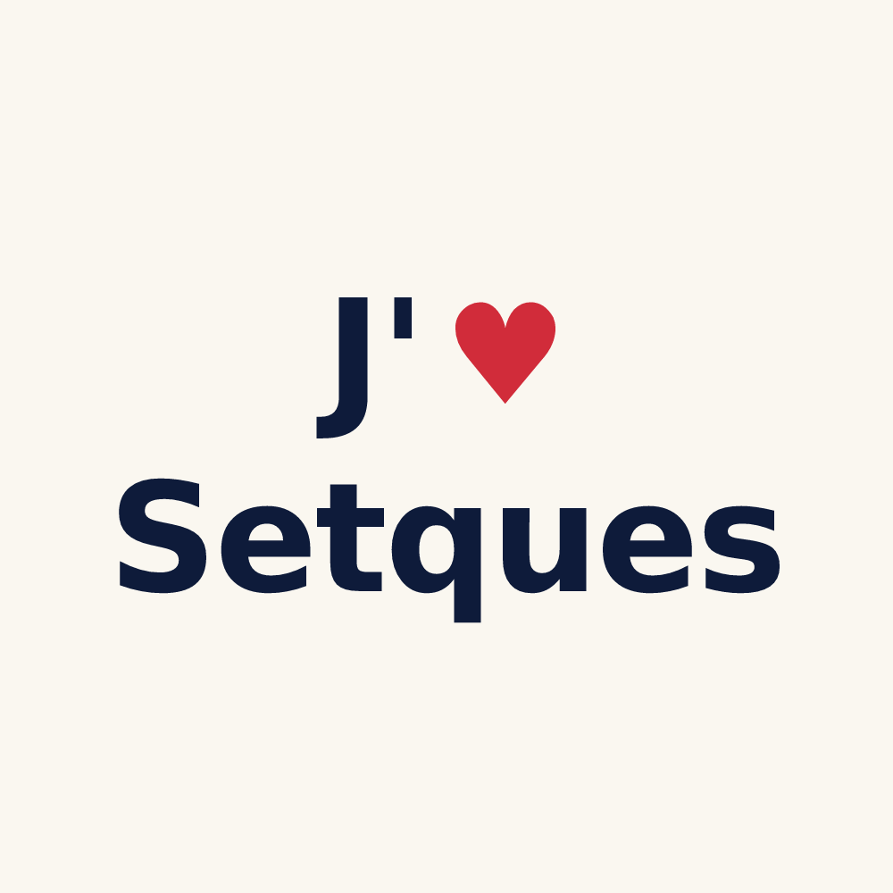 Tasse personnalisée Setques — design J'aime Setques