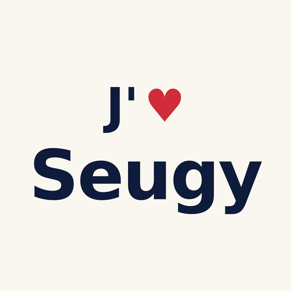 Tasse personnalisée Seugy — design J'aime Seugy