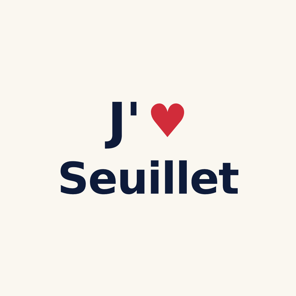 Tasse personnalisée Seuillet — design J'aime Seuillet