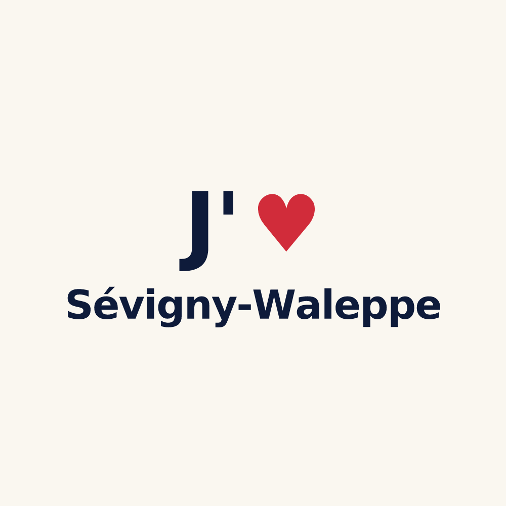 Tasse personnalisée Sévigny-Waleppe — design J'aime Sévigny-Waleppe
