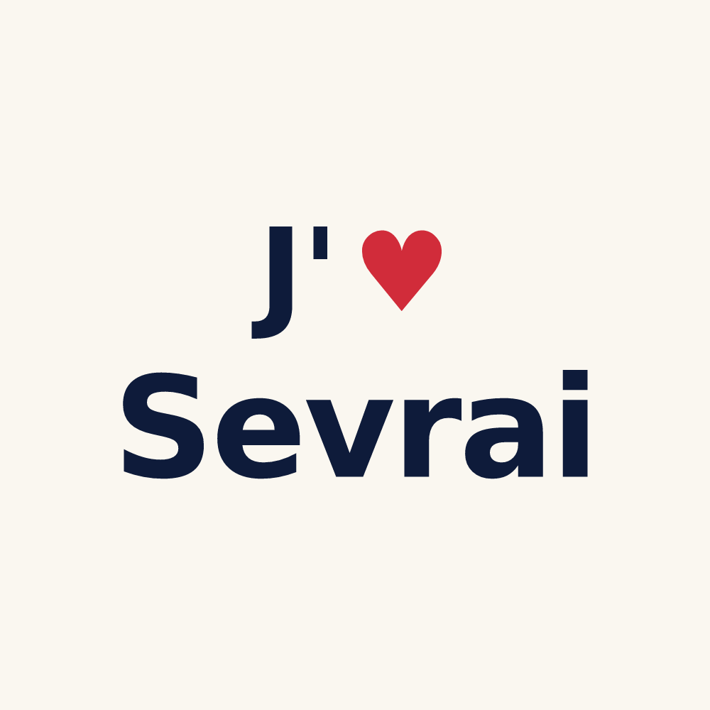 Tasse personnalisée Sevrai — design J'aime Sevrai