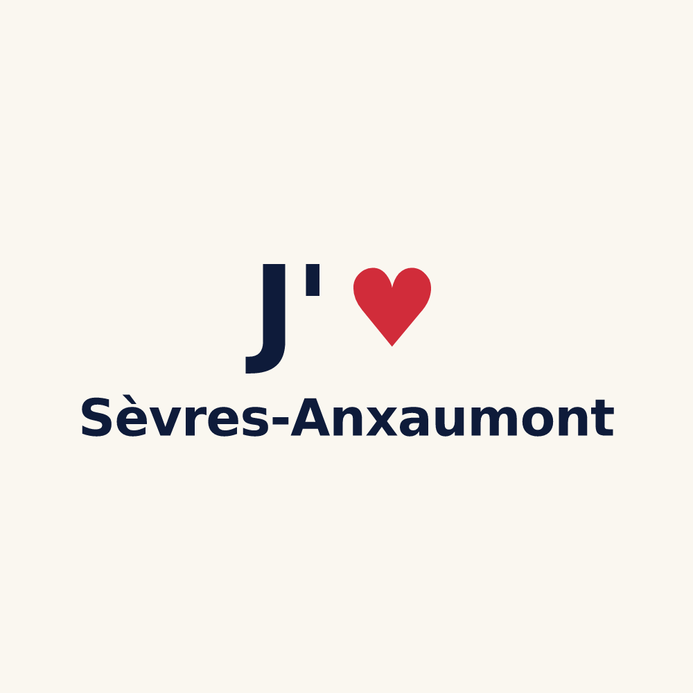 Tasse personnalisée Sèvres-Anxaumont — design J'aime Sèvres-Anxaumont