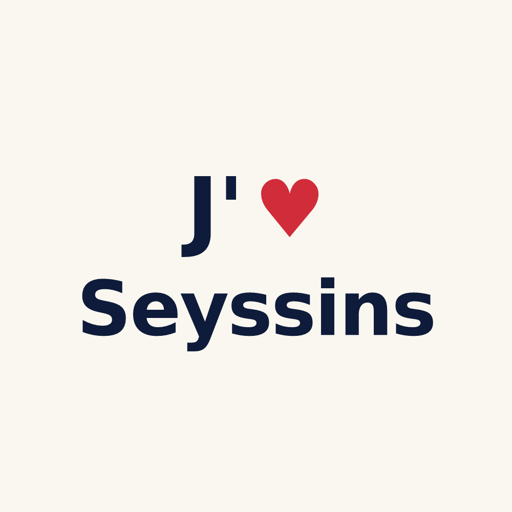 Tasse personnalisée Seyssins — design J'aime Seyssins